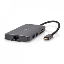 Nedis USB-C Docking Station με HDMI 4K PD Ethernet Ασημί (CCBW64240AT02)