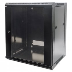 INT 711791 FLATPACK Επιτοίχια καμπίνα 19", 9U (570x600mm), μαύρο