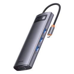 Baseus UltraJoy 7in1 USB-C Docking Station με HDMI 4K PD Ethernet Γκρι (B00052805813-00) (BASB00052805813-00)
