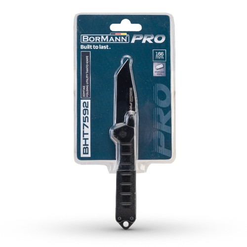BORMANN Pro BHT7592 Σουγιάς Σε Μαύρο Χρώμα ,166mm ,Μαύρη Λάμα,Λαβή Αλουμινίου