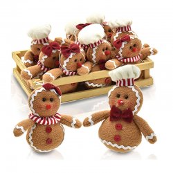 Σετ Χριστουγεννιάτικα Λούτρινα Gingerbread 12 τμχ Bakaji 02815028