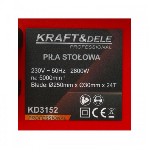 Ηλεκτρικό Δισκοπρίονο Πάγκου 250 mm 2800 W Kraft&Dele KD-3152