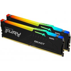 KINGSTON Memory  KF560C30BBAK2-32 FURY Beast Black RGB DDR5, 6000MT/s, 32GB KIT OF 2