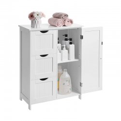 Ντουλάπι Μπάνιου με 3 Συρτάρια 60 x 30 x 81 cm VASAGLE BBC49WT