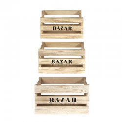 Σετ Ξύλινα Διακοσμητικά Τελάρα 40 x 30 x 22 cm 3 τμχ Home Deco Factory HD3904