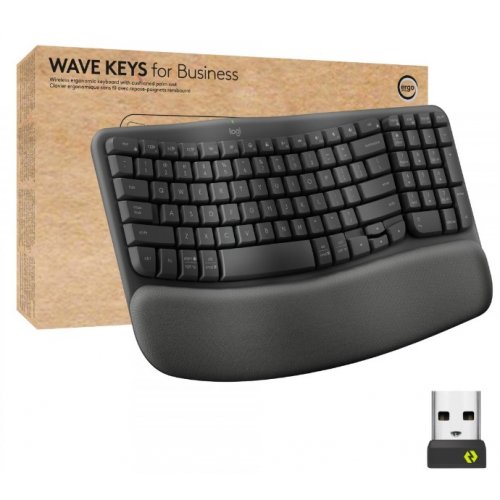 Logitech Wave Keys for Business Πληκτρολόγιο Αγγλικό-GRAPHITE