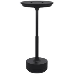 HOMCOM Wireless Lamp Touch LED Light 3 Tones και επαναφορτιζόμενη μπαταρία, O13x28,5cm, Μαύρο