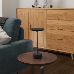HOMCOM Wireless Lamp Touch LED Light 3 Tones και επαναφορτιζόμενη μπαταρία, O13x28,5cm, Μαύρο