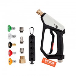 Πιστόλι Πλυστικού Υψηλής Πίεσης 5000 PSI M22-14/15 mm 3/8" με 5 Ακροφύσια VEVOR DBJQ5000PSIM26QBZV0