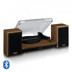 LENCO Πικάπ με 2 εξωτερικά ηχεία 20W και σύνδεση Bluetooth LS-100WD