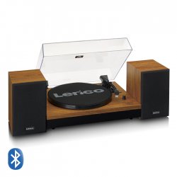 LENCO Πικάπ με 2 εξωτερικά ηχεία 20W, σύνδεση Bluetooth και βύσμα EE/UK LS-310WD