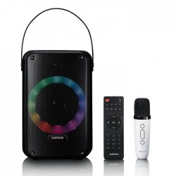 LENCO Σύστημα καραόκε με Bluetooth, ασύρματο μικρόφωνο και φωτισμό LED BTC-060BK