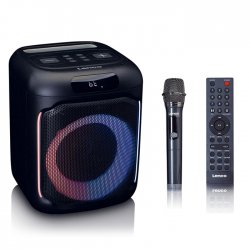 LENCO Party Speaker 100W με Bluetooth, ασύρματο μικρόφωνο και φωτισμό LED PA-101BK
