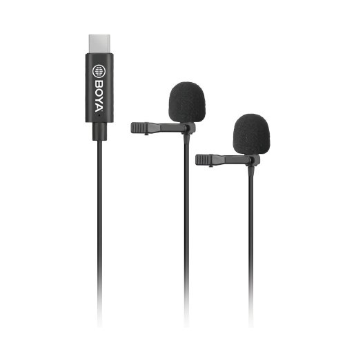 Boya BY-M3D Dual Mic Lavalier Μικρόφωνο for USB TYPE-C devices