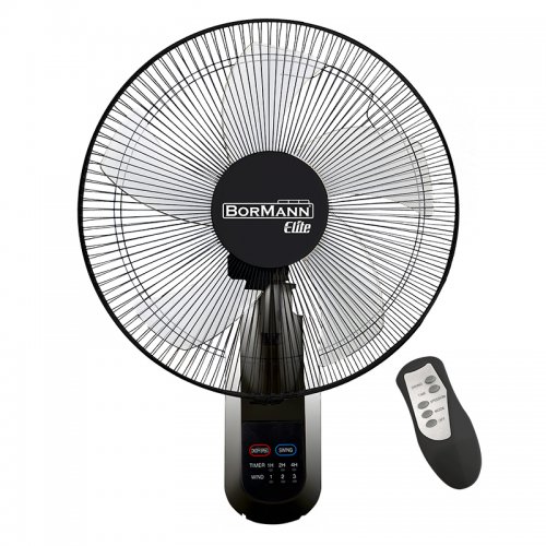 BORMANN Elite BFN7110 Ανεμιστήρας Τοίχου 50W με Τηλεχειριστήριο,Μαύρος