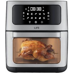 Life Air Fryer 12lt Ασημί 221-0366