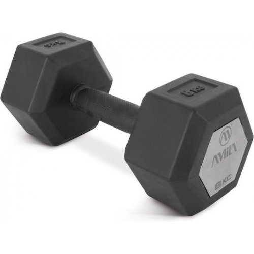 AMILA Βαράκι Εξάγωνο Λαστιχένιο 1 x 8kg