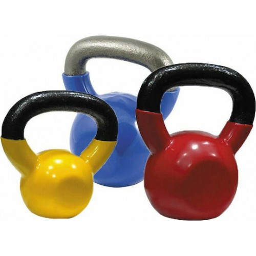 AMILA Kettlebell Βινυλίου 8kg Κίτρινο