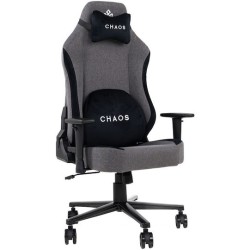 Monarch Gear Chaos Υφασμάτινη Καρέκλα Gaming με Ρυθμιζόμενα Μπράτσα Iron Gray