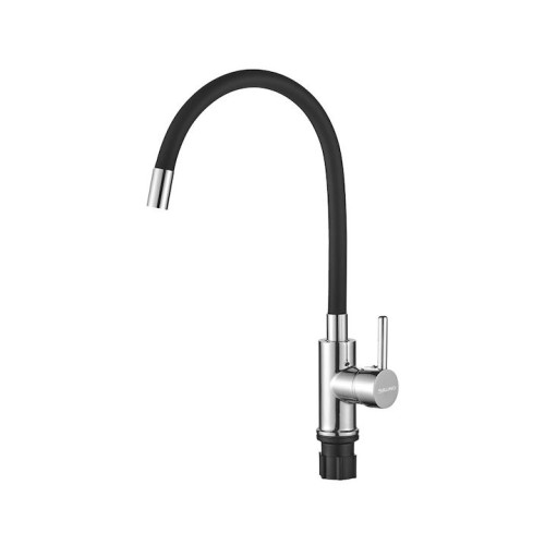 Bruno Ψηλή Σπαστή Μπαταρία Κουζίνας Πάγκου Inox Μαύρη