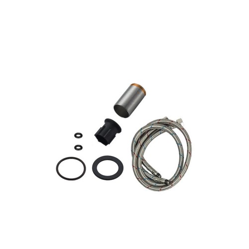 Bruno Ψηλή Σπαστή Μπαταρία Κουζίνας Πάγκου Inox Μαύρη