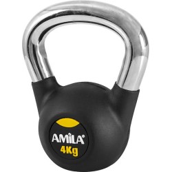 AMILA Kettlebell από Λάστιχο 4kg Μαύρο
