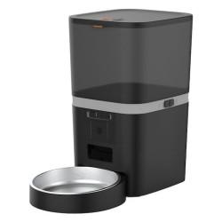 Bruno Αυτόματo Μπολ Σιλικόνης Φαγητού & Νερού για Σκύλο & Γάτα με Βάση 6lt σε Μαύρο Χρώμα με Wi-Fi