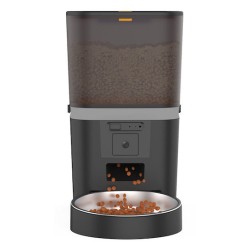 Bruno Αυτόματo Μπολ Σιλικόνης Φαγητού & Νερού για Σκύλο & Γάτα με Βάση 6lt σε Μαύρο Χρώμα με Wi-Fi