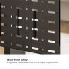 BRATECK cable management γραφείου CC11-20-2, μεταλλικό, 768x63x307mm, μαύρο
