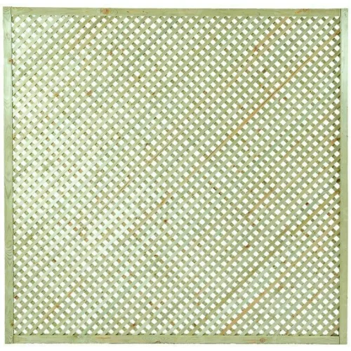 Καφασωτό Κήπου Διαμάντι (2x2) από Ξύλο με Πλέγμα Ρόμβου σε Μπεζ Χρώμα 180x180cm