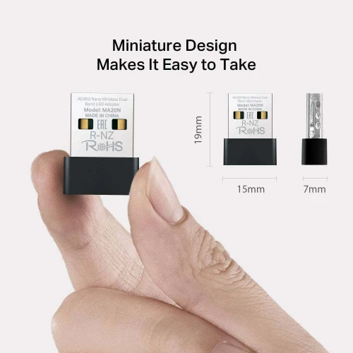 Mercusys Nano MA20N AC650 Ασύρματος USB Αντάπτορας Δικτύου 650Mbps