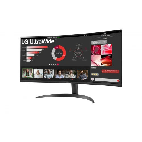 LG 34WR50QK-B Ultrawide VA HDR Curved Monitor 34" QHD 3440x1440 με Χρόνο Απόκρισης 5ms GTG