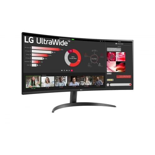 LG 34WR50QK-B Ultrawide VA HDR Curved Monitor 34" QHD 3440x1440 με Χρόνο Απόκρισης 5ms GTG