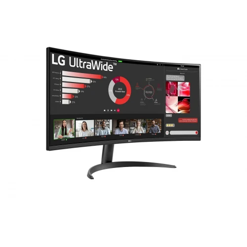 LG 34WR50QK-B Ultrawide VA HDR Curved Monitor 34" QHD 3440x1440 με Χρόνο Απόκρισης 5ms GTG