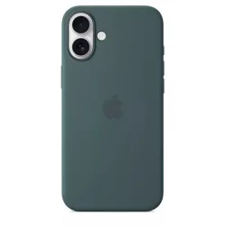 Apple iPhone 16 Plus Silicone Case with MagSafe Lake Green