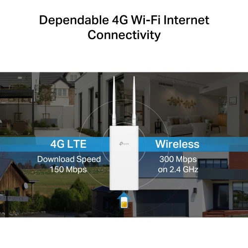 TP-Link 300Mbps Wireless N 4G LTE Outdoor Router (TL-MR100-OUTDOOR) (TPTL-MR100OUTDOOR)