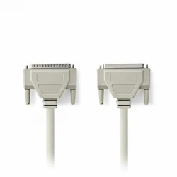 NEDIS CCGP52110IV20 Σειριακό καλώδιο D-Sub 25-pin αρσ.- D-Sub 25-pin θηλ., 2.0m Ivory