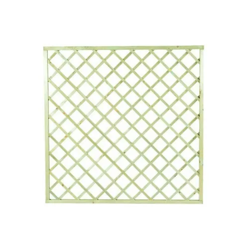 Καφασωτό Κήπου Διαγώνιο (12x12) από Ξύλο με Πλέγμα Ρόμβου σε Μπεζ Χρώμα 180x180cm 30042