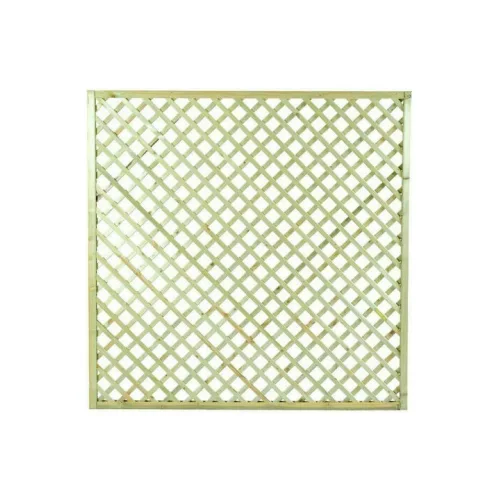 Καφασωτό Κήπου Διαγώνιο (6x6) από Ξύλο με Πλέγμα Ρόμβου σε Μπεζ Χρώμα 180x180cm 30032