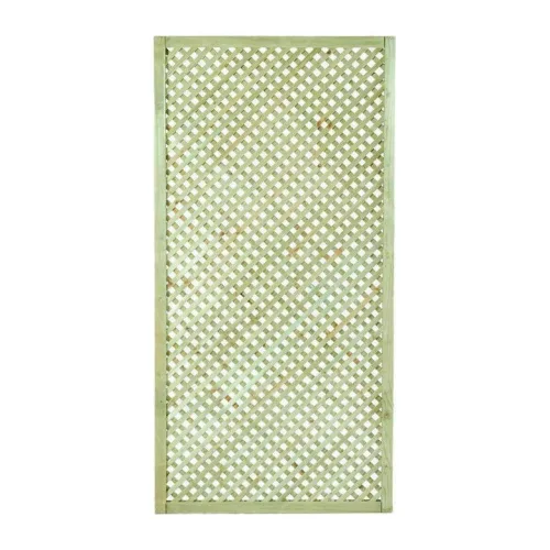 Καφασωτό Κήπου Διαμάντι (2x2) από Ξύλο με Πλέγμα Ρόμβου σε Μπεζ Χρώμα 180x90cm