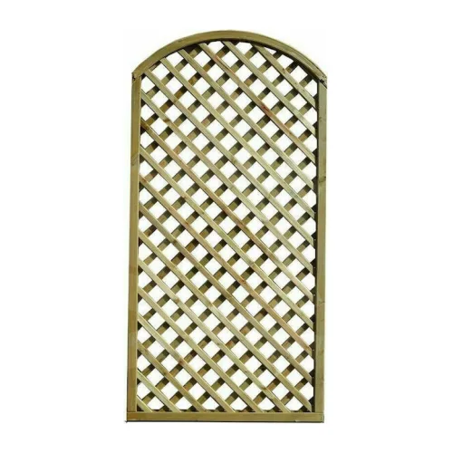 Καφασωτό Κήπου Αψίδα (6x6) από Ξύλο με Πλέγμα Ρόμβου σε Μπεζ Χρώμα 180x90cm 30041