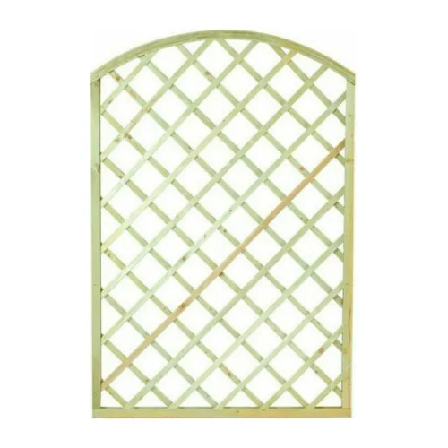 Καφασωτό Κήπου Αψίδα (12x12) από Ξύλο με Πλέγμα Ρόμβου σε Μπεζ Χρώμα 180x120cm 30050