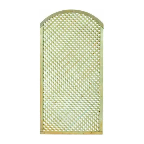 Καφασωτό Κήπου Διαμάντι Αψίδα (2x2) από Ξύλο με Πλέγμα Ρόμβου σε Μπεζ Χρώμα 180x90cm