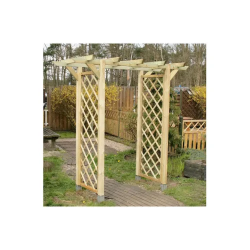 Ξύλινη πέργκολα είσοδος Ειρήνη