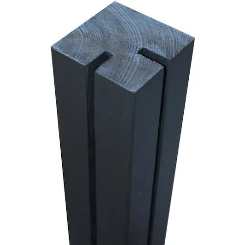 Showood Κολώνα για Περίφραξη Κήπου Γωνία για PP Καφασωτά από Ξύλο 240x7x7εκ. Γκρι 10-99927