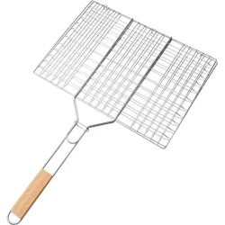 Bormann Bbq1017 Διπλή Ανοξείδωτη Σχάρα Ψησίματος 40.5x30εκ.