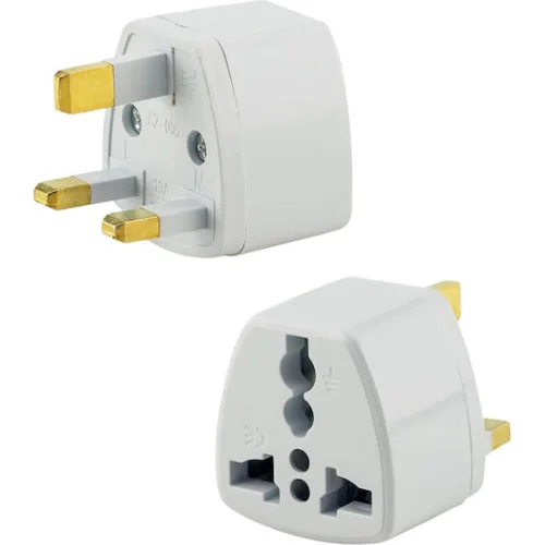 POWERTECH αντάπτορας ρεύματος από UK σε universal PT-368, 13A, copper, λευκός