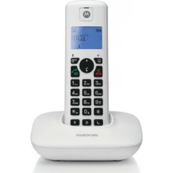 Motorola T401+ White (Ελληνικό Μενού) Ασύρματο τηλέφωνο με φραγή αριθμών, ανοιχτή ακρόαση και Do Not Disturb