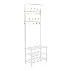 Μεταλλικό Έπιπλο Εισόδου με 3 Ράφια και 9 Κρεμάστρες 68.8 x 35.2 x 187 cm Χρώματος Λευκό Songmics (HSR04W) (SNGHSR04W) Μεταλλικό Έπιπλο Εισόδου με 3 Ράφια και 9 Κρεμάστρες 68.8 x 35.2 x 187 cm Χρώματος Λευκό Songmics (HSR04W) (SNGHSR04W)