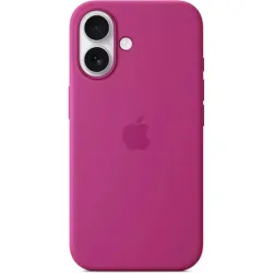 Apple iPhone 16 Silicone Case with MagSafe Fuchsia